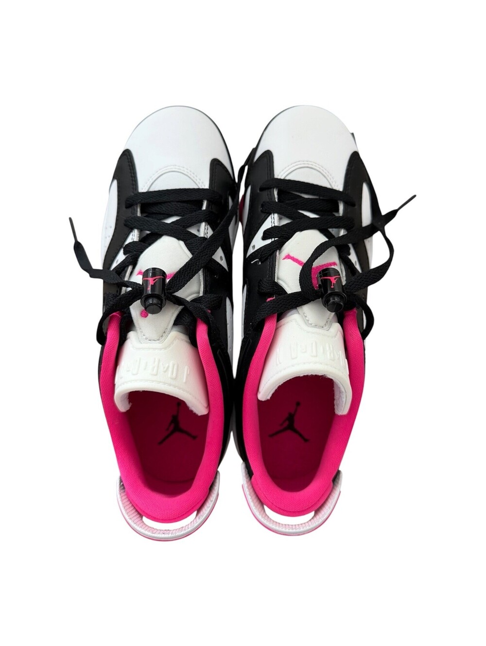 Air Jordan Retro 6 Low Fierce Pink White and Black Sneakers Size 5Y